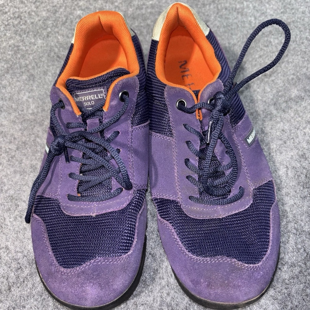 Merrell Solo Shoes Womens Size 10 Purple Suede Mesh Sneakers‎ Casual Lace Up - Picture 9 of 10